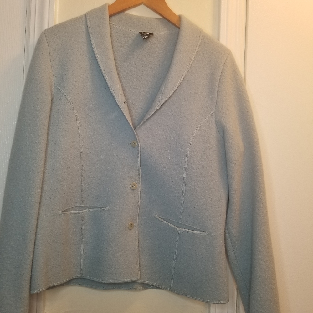 Eileen Fisher Petite Small Light Blue Blazer